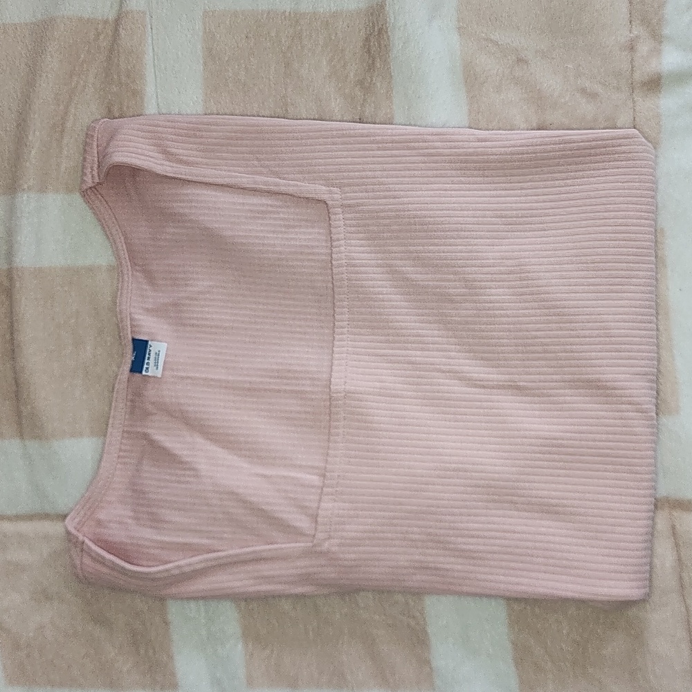 Pink Square Neck Body Suit